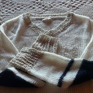 Easel Cream and Black Sweater